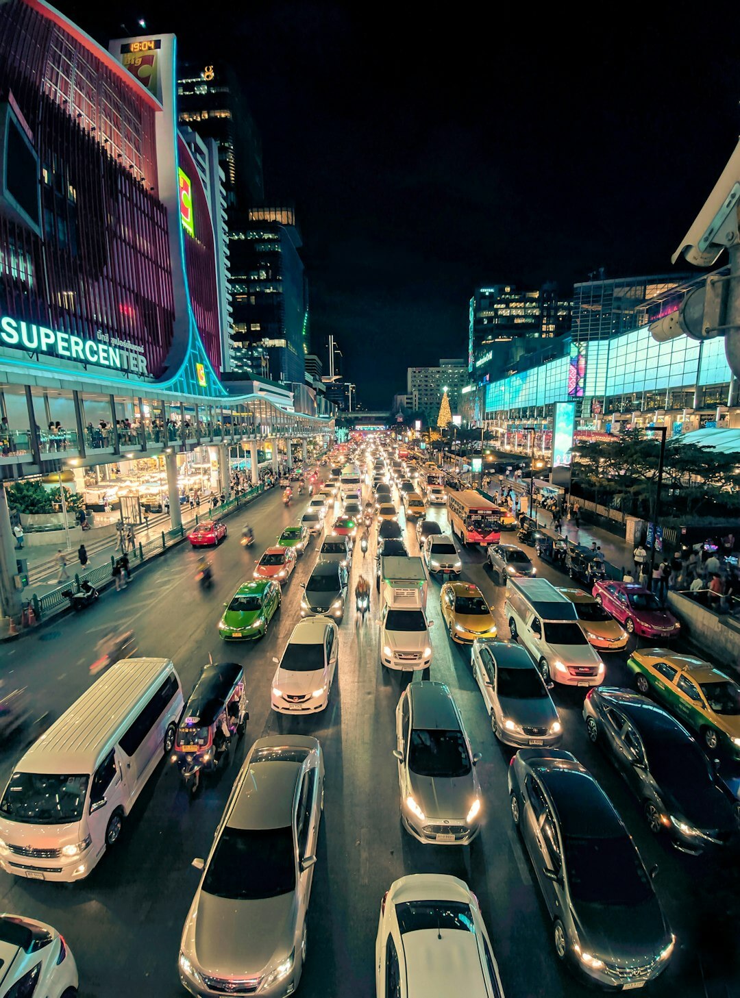 cars on road during night time
