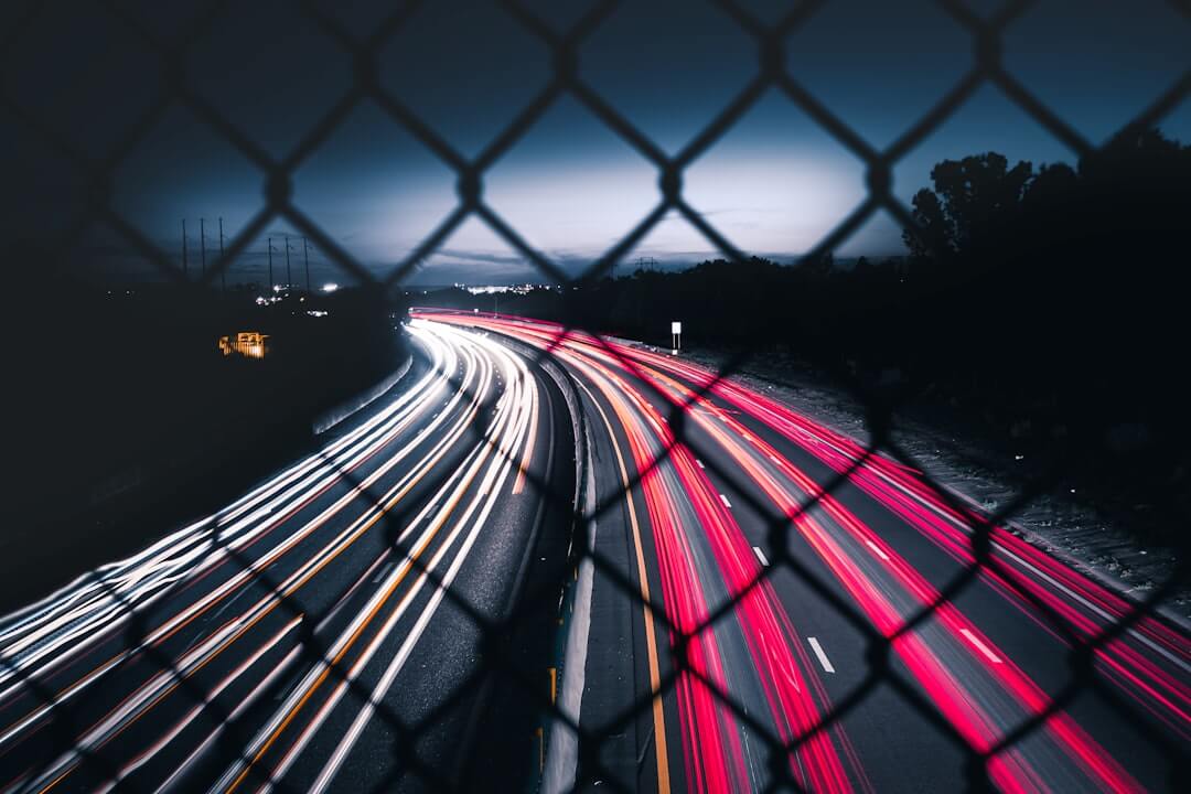 time-lapse photo of street