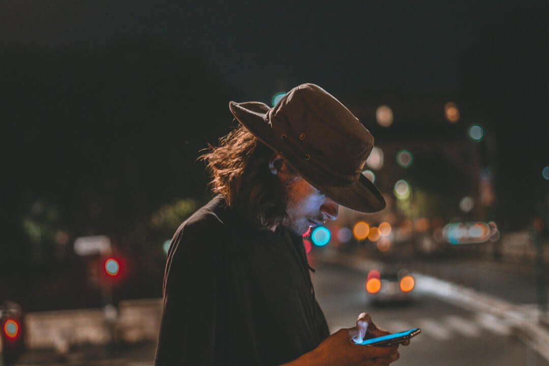 a person looking at the phone