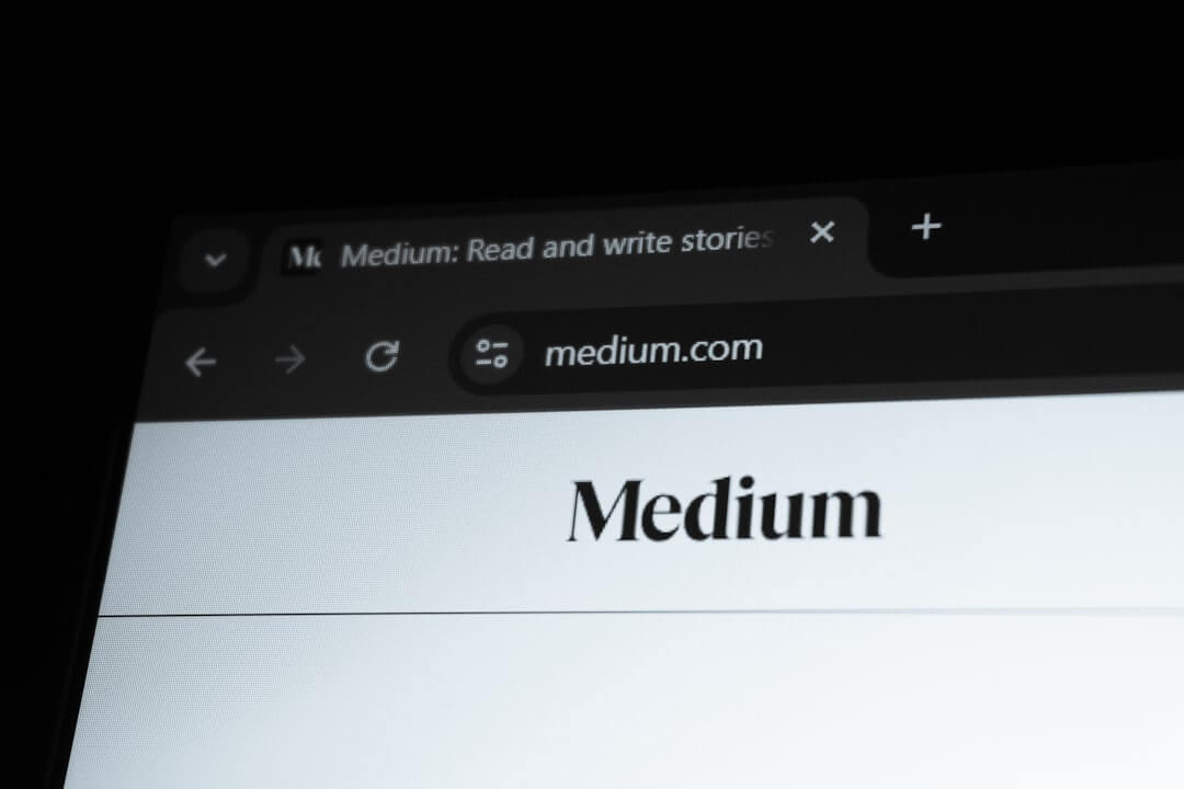Medium.com website displayed on a screen