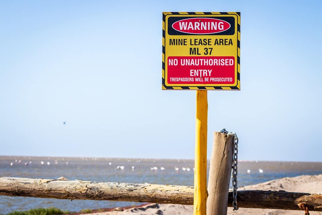 warning mine lease area ML 37 signage