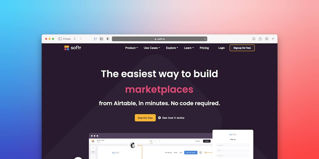a computer screen with the words the easy way to build marketplaces