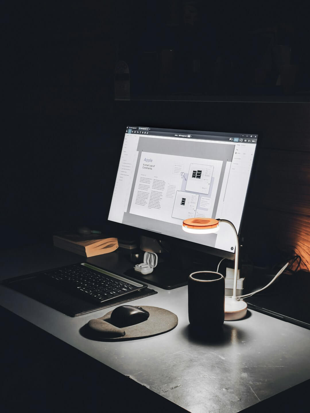 A desktop computer sitting on top of a desk